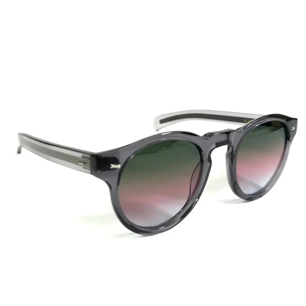 Alfred Kerbs Sunglasses ALICE GY 024/200 Gray Round w/ Gray Pink Gradient Lenses